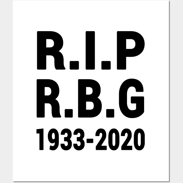 RIP RBG 1933 - 2020 Wall Art by Redmart